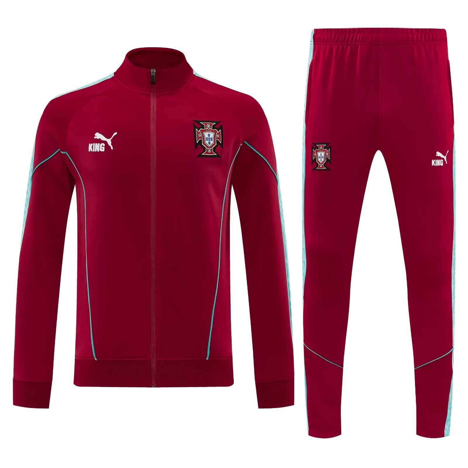 AAA Quality Portugal 26/27 Tracksuit - Dark Red